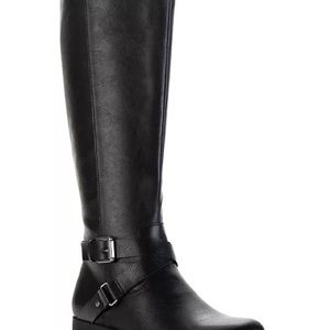 STYLE & CO Marliee Riding Boots in black faux leather size 5M New without box